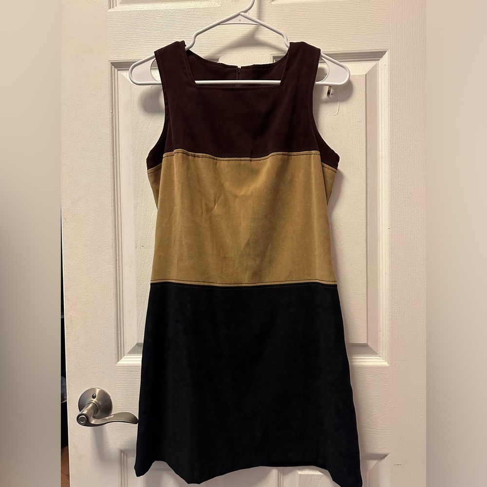 Xoxo Dresses suede tri-color dresses